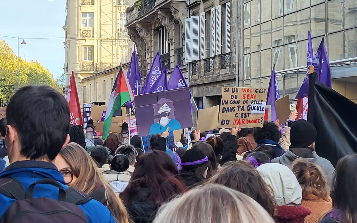 Manifestation féministe à Bordeaux : Contre les VSS, la rue